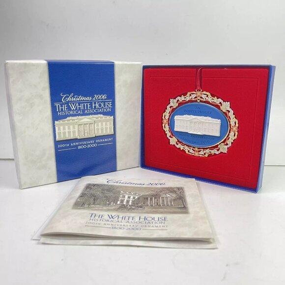 Christmas 2000 The White House Historical 200th Anniversary Ornament Box Certify - Picture 1 of 10